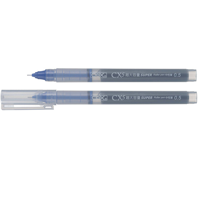 COX超大容量直液式中性筆CX5_0.5mm-藍